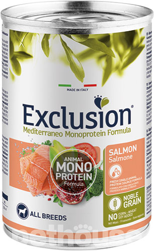 Exclusion Noble Grain Dog Adult Salmon Cans