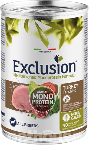 Exclusion Noble Grain Dog Adult Turkey Cans