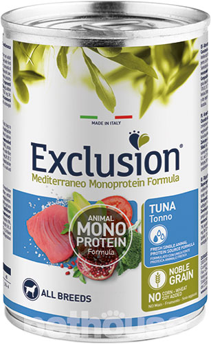 Exclusion Noble Grain Dog Adult Tuna Cans