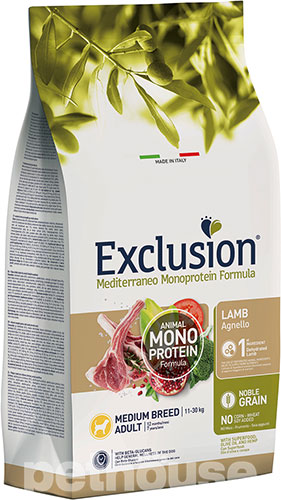 Exclusion Noble Grain Dog Adult Lamb Medium Breed