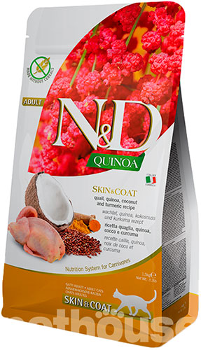 Farmina N&D Quinoa Cat Adult Skin & Coat Quail & Coconut