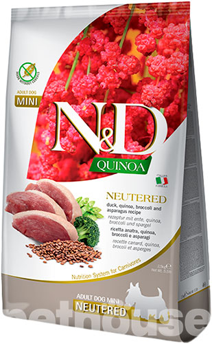 Farmina N&D Quinoa Dog Adult Mini Neutered Duck, Broccoli & Asparagus