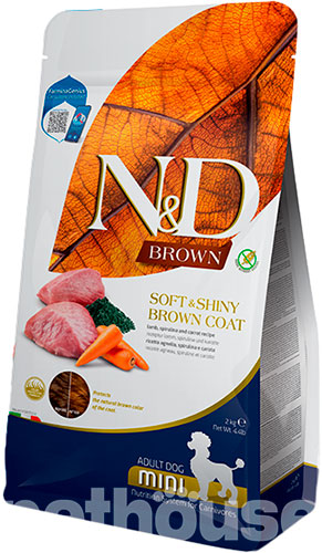 Farmina N&D Brown Dog Adult Mini Lamb, Spirulina & Carrot