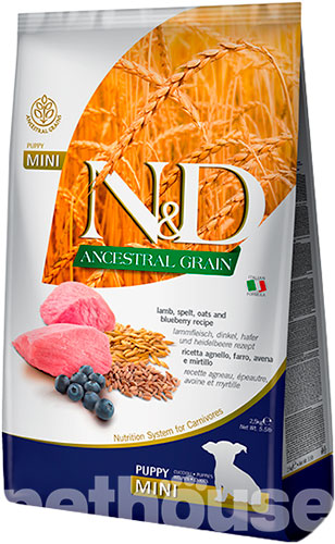 Farmina N&D Ancestral Grain Puppy Mini Lamb & Blueberry