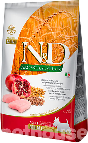 Farmina N&D Ancestral Grain Dog Adult Mini Chicken & Pomegranate