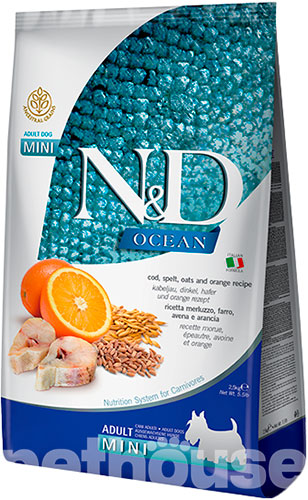 Farmina N&D Ocean Dog Adult Mini Cod, Spelt, Oats & Orange