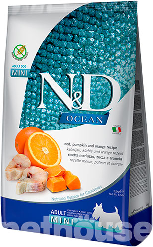 Farmina N&D Ocean Dog Adult Mini Cod, Pumpkin & Orange