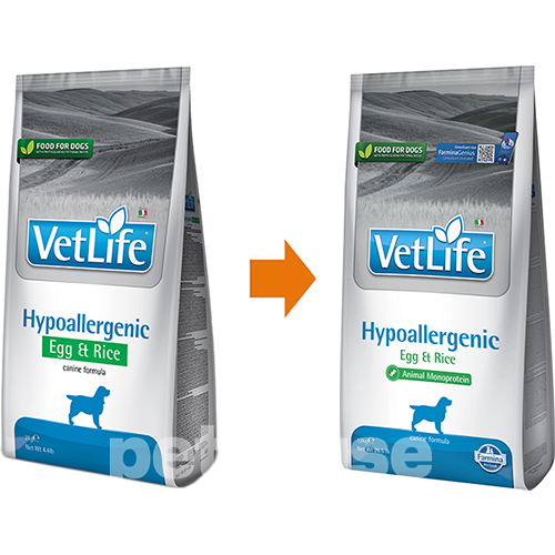 Farmina Vet Life Natural Diet Dog Hypoallergenic Egg&Rice