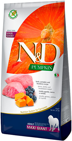 Farmina N&D Pumpkin Grain Free Dog Adult Maxi Giant Lamb & Blueberry