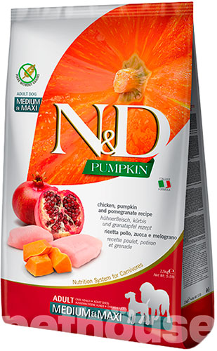 Farmina N&D Pumpkin Grain Free Dog Adult Medium & Maxi Chicken & Pomegranate