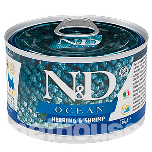 Farmina N&D Ocean Grain Free Dog Adult Mini Herring & Shrimp Cans