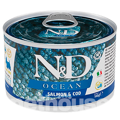 Farmina N&D Ocean Grain Free Dog Adult Mini Salmon & Cod Cans
