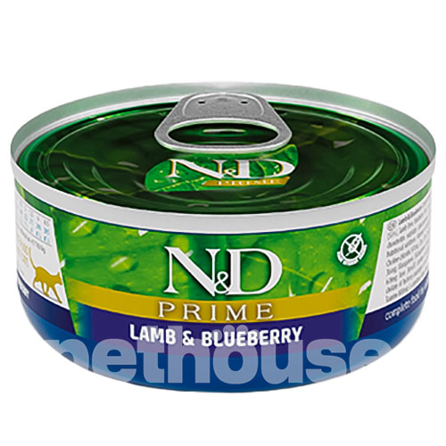 Farmina N&D Prime Grain Free Cat Adult Lamb & Blueberry Cans