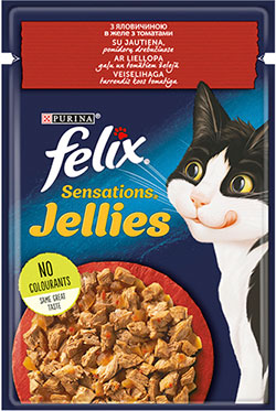 Felix Sensations з яловичиною та томатами в желе