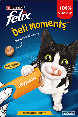 Felix Deli Moments Chicken Кремовое лакомство с курицей для кошек