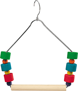 Ferplast Wooden Swing & Beads Качели с жердочкой и цветными кубиками для птиц