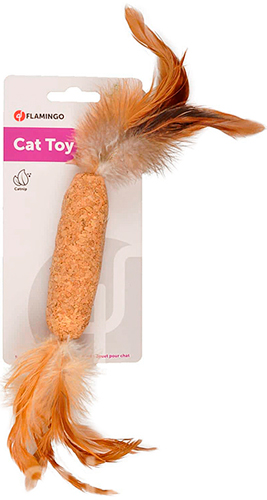 Flamingo Adamello Bag Soft Wood Коркова іграшка з котячою м'ятою для котів