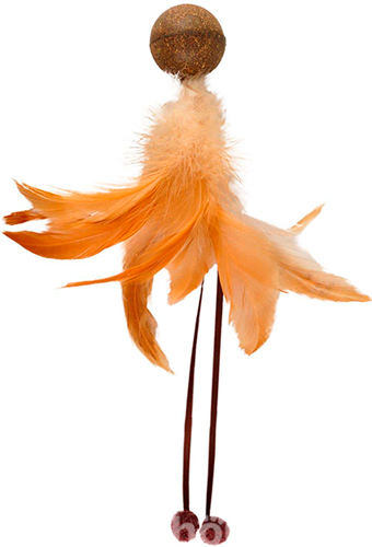 Flamingo Catnip Ball & Feather Мячик с перьями и кошачьей мятой для кошек