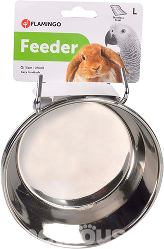 Flamingo Feeder With Hook Навісна годівниця для кроликів і великих папуг