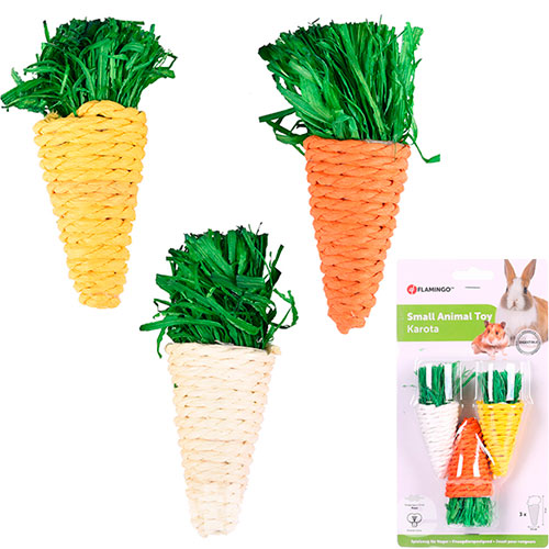 Flamingo Small Carrots Набор соломенных игрушек для грызунов