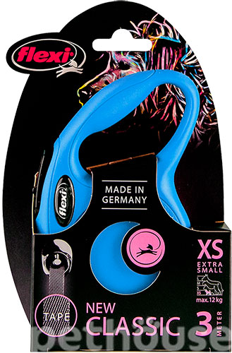 Flexi New Classic XS — поводок-рулетка для кошек и собак до 12 кг, лента, 3 м, фото 6
