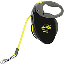 Flexi Giant Neon L — повідець-рулетка для собак вагою до 50 кг, стрічка, 8 м