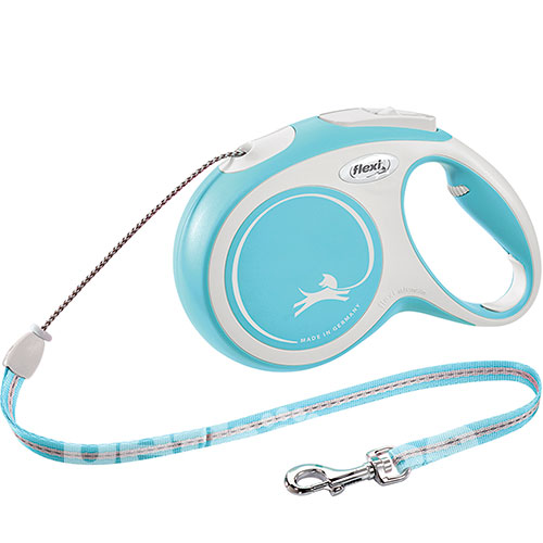 Flexi New Comfort M — повідець-рулетка для собак до 20 кг, трос, 8 м