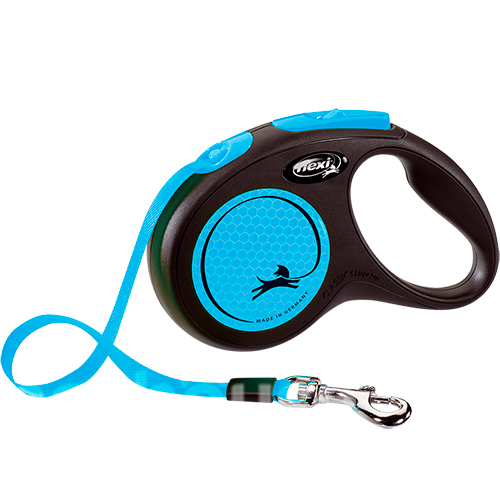 Flexi New Neon S — поводок-рулетка светоотражающая для собак до 15 кг, лента, 5 м, фото 5