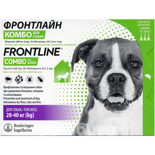 Фронтлайн Комбо для собак весом от 20 до 40 кг