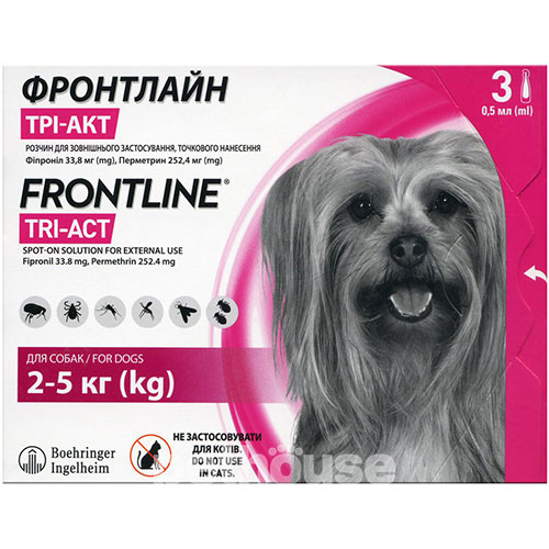 Фронтлайн Tri-Act для собак вагою від 2 до 5 кг