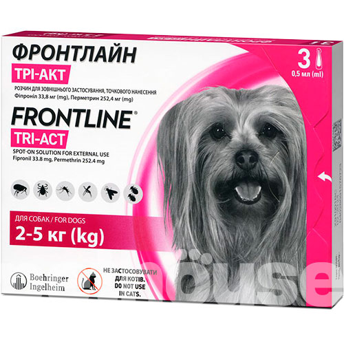 Фронтлайн Tri-Act для собак весом от 2 до 5 кг, фото 2