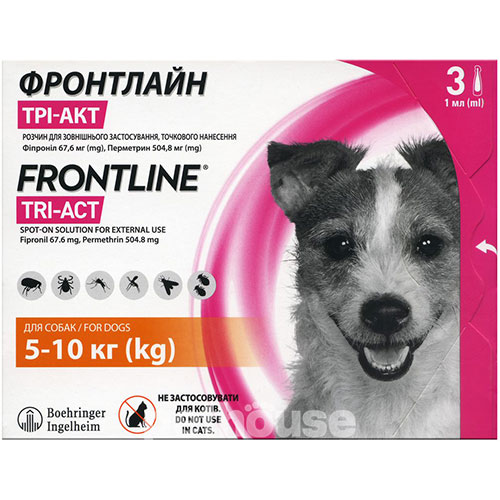 Фронтлайн Tri-Act для собак весом от 5 до 10 кг