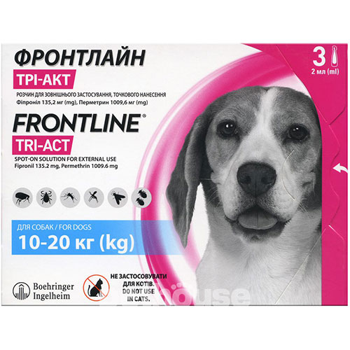 Фронтлайн Tri-Act для собак вагою від 10 до 20 кг