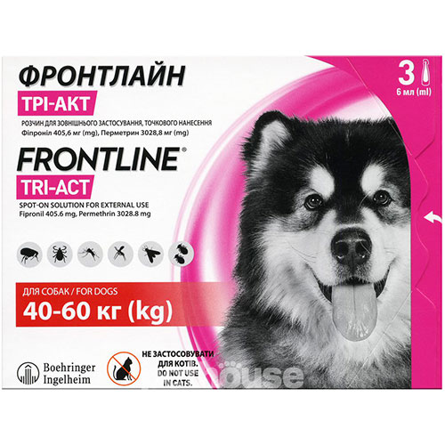 Фронтлайн Tri-Act для собак вагою від 40 до 60 кг