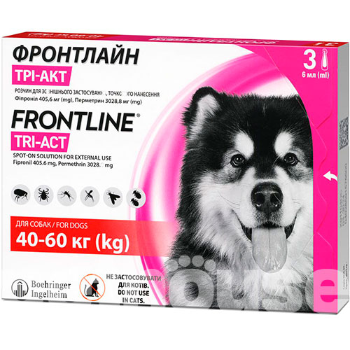 Фронтлайн Tri-Act для собак вагою від 40 до 60 кг, фото 2