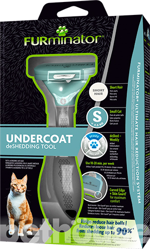 FURminator Short Hair Cat S - фурминатор для короткошерстных кошек небольших пород, фото 4