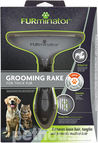 FURminator Grooming Rake Граблі із зубцями, що обертаються для котів і собак