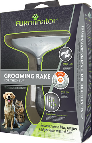 FURminator Grooming Rake Граблі із зубцями, що обертаються для котів і собак