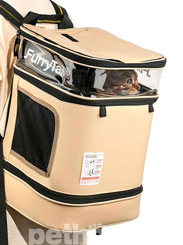FurryTail Pet Backpack Рюкзак-переноска для котів і собак вагою до 8 кг, фото 2