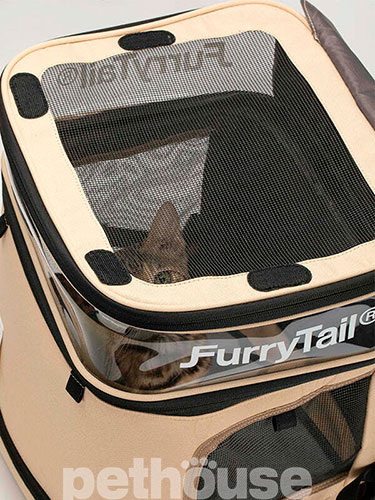 FurryTail Pet Backpack Рюкзак-переноска для кошек и собак весом до 8 кг, фото 5
