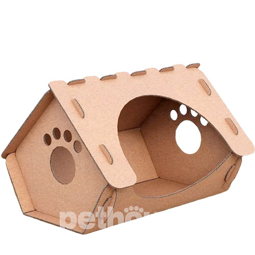 FuTuFu Pets Картонный домик "Усолаподом" для кошек