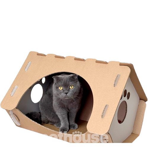 FuTuFu Pets Картонный домик "Усолаподом" для кошек