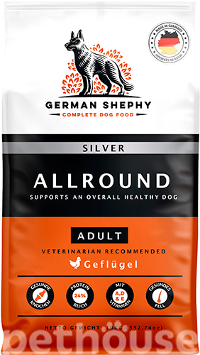 German Shephy Allround Silver с мясом домашней птицы для собак