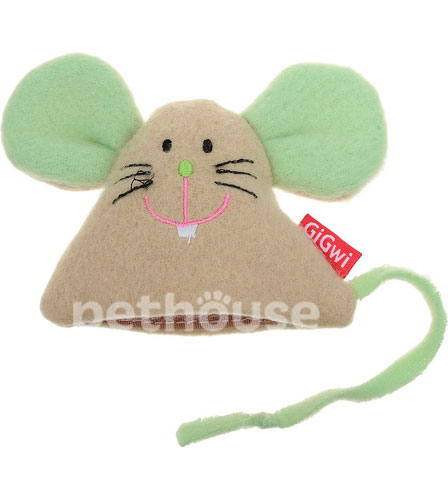 GiGwi Catch & Scratch Плюшевая мышка с кошачьей мятой для кошек