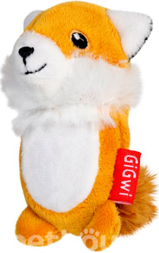 GiGwi Plush Игрушка "Лиса" с двумя пищалками для собак