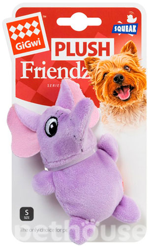 GiGwi Plush Игрушка "Слон" с двумя пищалками для собак