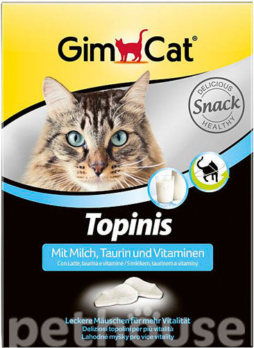 GimCat Cat Topinis - витаминизированные лакомства для кошек, с молоком