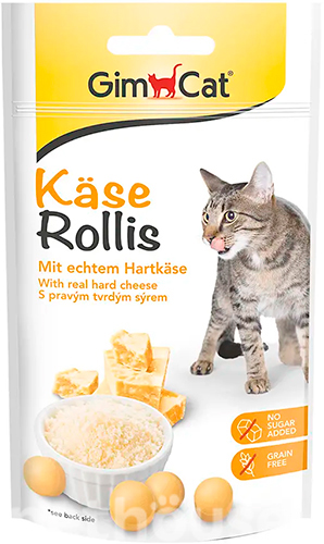 GimCat Kase-Rollis - витаминизированное лакомство с сыром для кошек