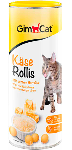 GimCat Kase-Rollis - витаминизированное лакомство с сыром для кошек, фото 2