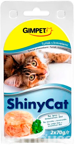 GimCat Shiny Cat консервы для кошек, с тунцом и травой
